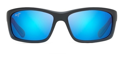 Imagen 1 de 3 de Lentes De Sol Maui Jim Kanaio Negro / Azul - B766-08c