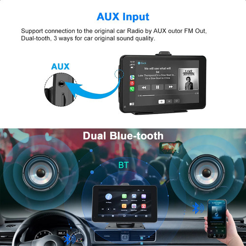 Estéreo Inalámbrico For Coche De 7 Pulgadas Carplay Android