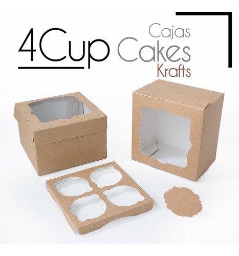 Caja 4 Cupcake O Detalles - Unidad a $1212