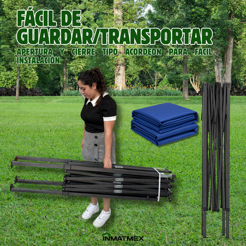 Toldo Inmatmex CARPA 3X4.5 AZUL color azul retráctil