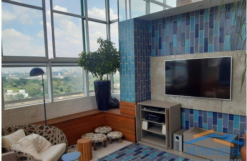 Imagem 5 de 15 de Linda Cobertura Duplex No Town Home Lorian, Sala Com Pé Direito Duplo!!! - 3369
