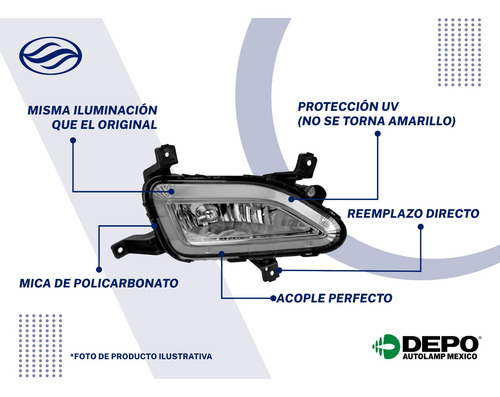 (par) Faros C/baso P/faro Niebla Vw Golf 2006 2007 Depo