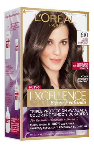 Tinta Loreal Excellence Extra Profundo Rubio Oscuro 610