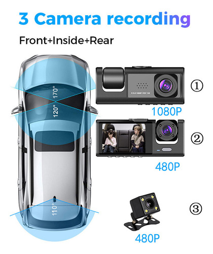 Car Camera Wifi Video Recorder Auto Mirror
