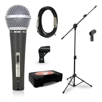 Comprar Kit Arcano Microfone Renius-8 Xlr-p10 + Pedestal Pmv