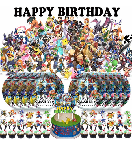 Super Smash Brothers - Suministros De Fiesta De Cumpleanos S