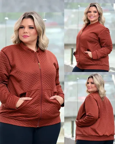 Bomber Lisa Jaqueta Blusa Casaco Plus Size Feminina Matelasê