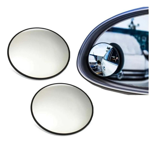 2 Espelhos Convexo Auxiliar Universal Imagem Garagem Redondo