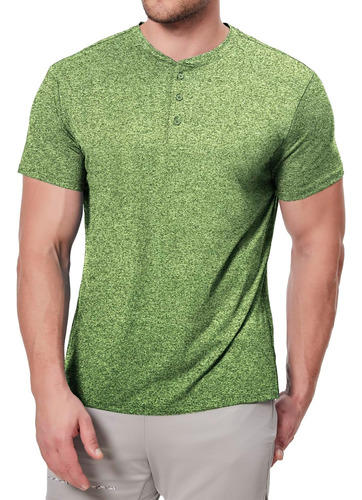 Icemood Camiseta Dri Fit Henley Para Hombre Camiseta Slim Fi