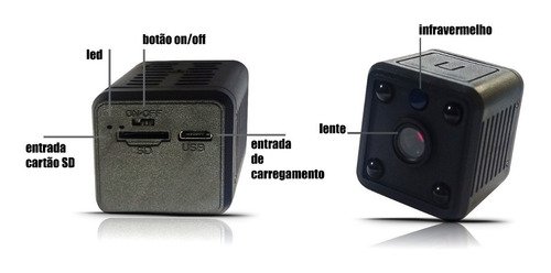 Imagem 3 de 5 de Mini Câmera Espiã Wi-fi Bateria Hd 1080p Sem Fio Mycam