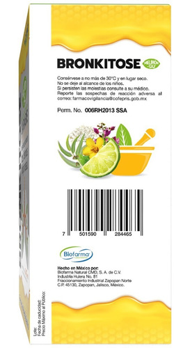 Imagen 4 de 4 de Bronkitose Mielimón Jarabe Auxiliar P/resfriado 240 Ml Cmd
