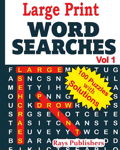 Large Print Word Searches, De Rays Publishers. Editorial Createspace, Tapa Blanda En Inglés