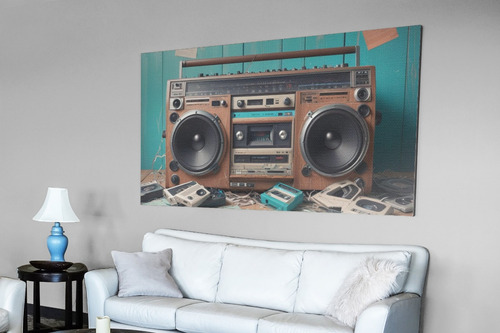 Cuadro Decorativo Canvas Rustico Vintage Radio Rota 60x40