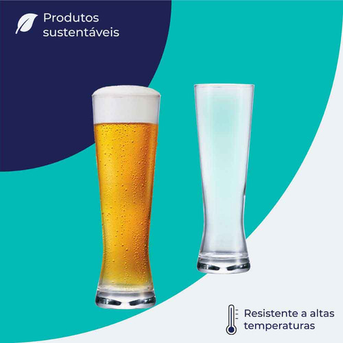 Copo de Vidro para Cerveja Weiss Polite G 685ml, Ruvolo