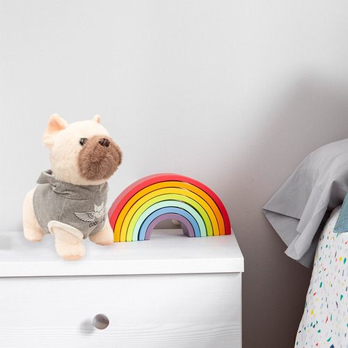 Perrito De Peluche Con Sudadera Ultra Suave Y Esponjoso 30cm Color Gris