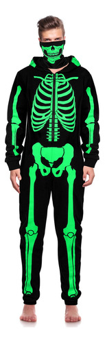 Disfraz De Calavera De Halloween Para Hombre, Mono De