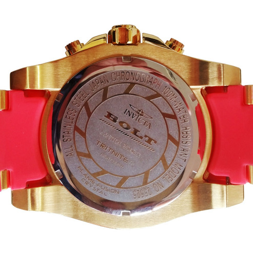 Relógio Invicta Bolt 25525 Vermelho C/dourado Original C/ Nf