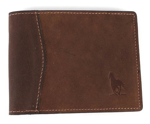 Imagen 1 de 4 de Billetera Al Corte Hombre Marron - Tienda Ecuestre