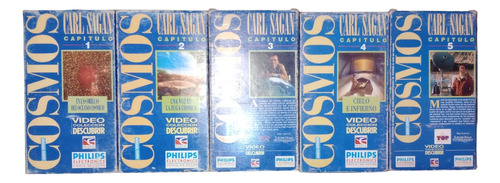 Lote 5 Vhs Colección Cosmos Carl Sagan