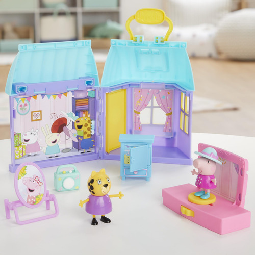 Set De Fiesta De Baile Peppa Pig Con Casa Y 2 Figuras