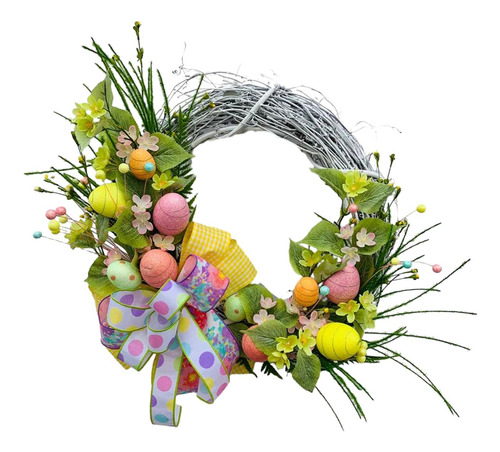 Corona De Flores De Huevo De Pascua, Guirnalda De Puerta De