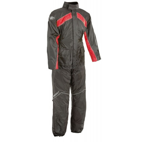 Traje De Lluvia Para Hombre Joe Rocket Rs-2 Negro/rojo