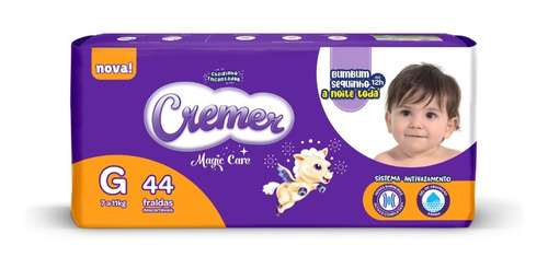 Imagem 2 de 5 de Kit Fralda Cremer Mega G 264 Unidades