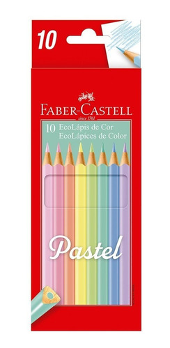 Lápices De Colores Pastel Faber Castell 10 Colores