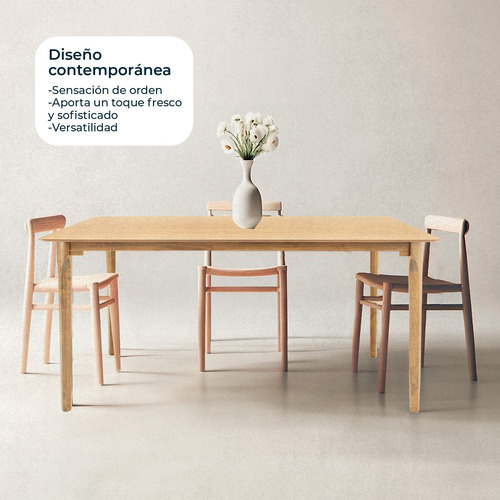 Mesa De Comedor 150x90 Madeira Chapa Roble