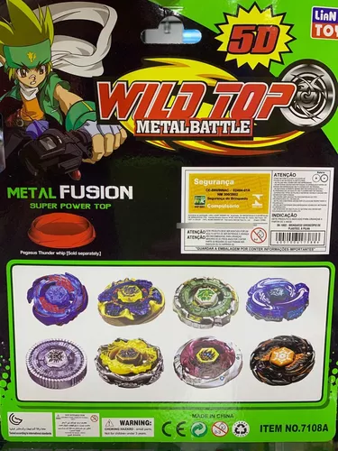 Kit 4 Beyblade Metal + 2 Lançador + Arena Batalha