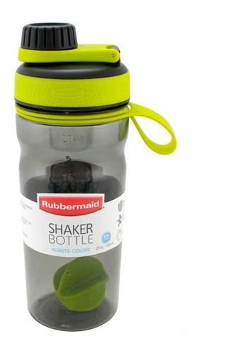 Botella Plastica Rubbermaid Shaker Verde Gris Caramañola Hts