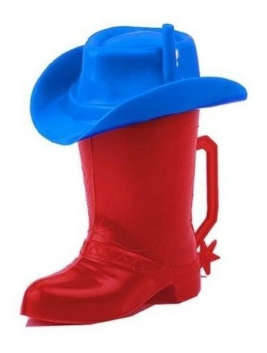 Vaso Bota Cowboy Roja Infantil Nenes Nenas