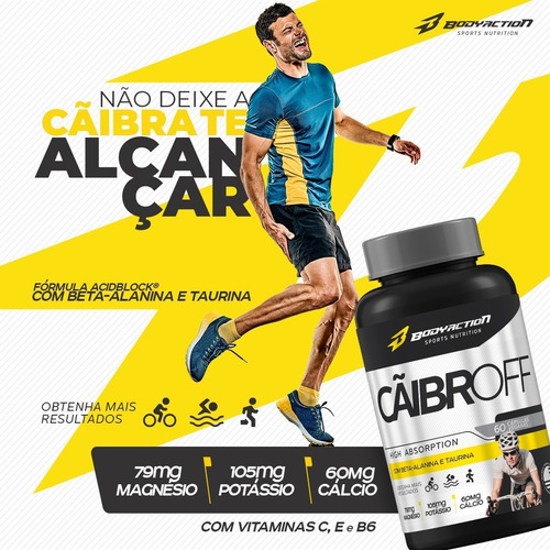 Suplemento De Potássio Magnésio Cálcio Cãibroff 60 Cápsulas