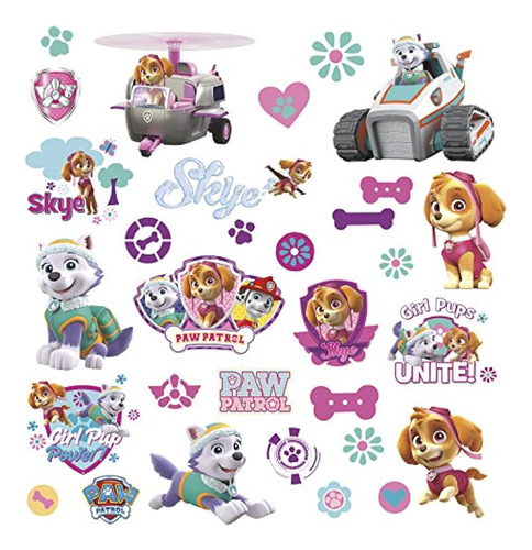 Roommates Rmk3124scs Paw Patrol Girl Pups Peel Y Pegue Las E