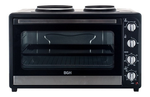 Imagen 1 de 6 de Horno de mesa eléctrico BGH BHE64M20A 64L negro 220V