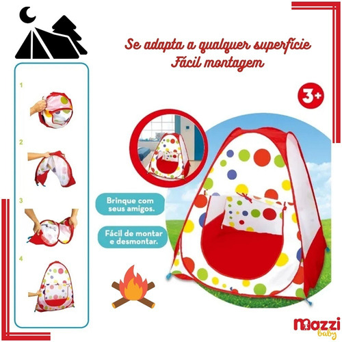 Barraca Toca Tenda Infantil Menino Menina Estampa Bolinhas