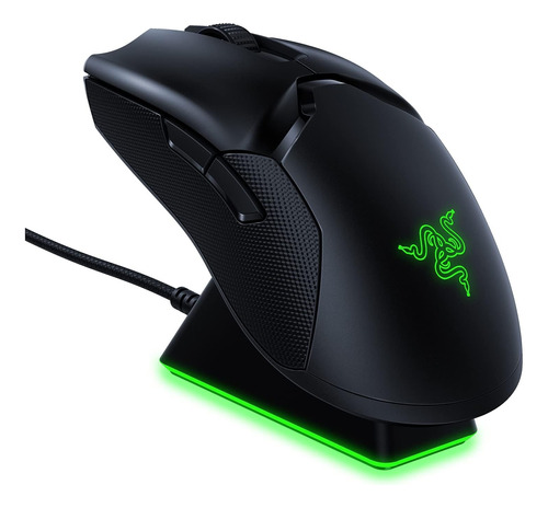 Mouse Gamer Razer Viper Ultimate Con Base Color Negro