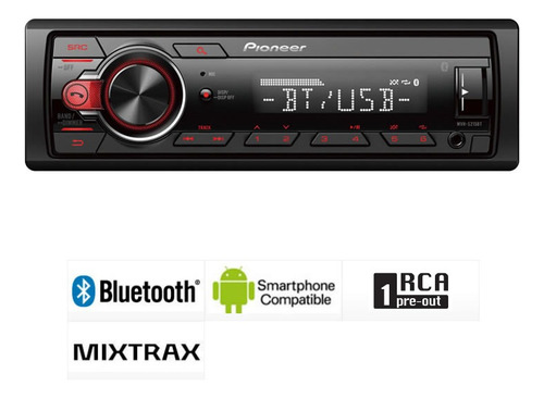 Estéreo para auto Pioneer MVH S215BT con USB y bluetooth