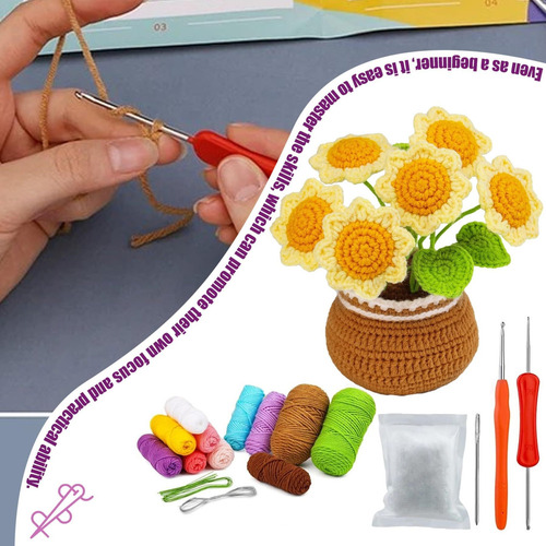 Kit De Inicio De Crochet Con Temas De Flores Kits Lindos