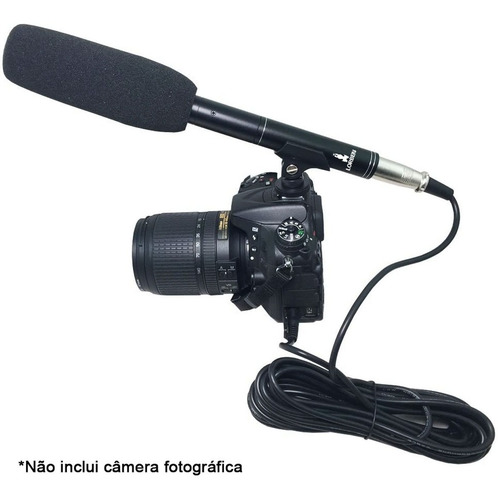 Microfone Shotgun Super Unidirecional Ultra-cardióide Ht-81