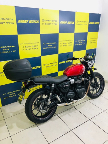 Imagem 7 de 15 de Street Twin 2017 Vermelha Impecável Manual Chave Reserva Esc