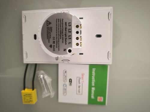 Interruptor 220v Vidro Touch Inteligente Wifi 3 Botões Tuya
