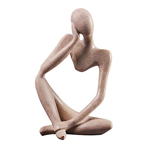 Figura Del Pensador, Escultura De Resina, Estatua De Co...