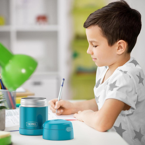 Termo Acero Inoxidable Tarro De Comida Lunch Para Niños Color Celeste