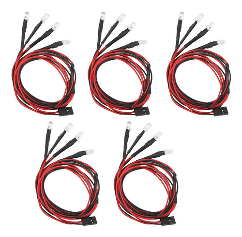Luz Led Rc, 5 Unidades, Cabezales Modificados Para Coche, 4
