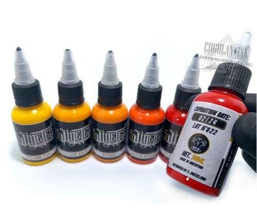 Imagen 3 de 4 de Tinta Tattoo 5 Jinetes Ink Set Koi X1 (38ml) Tatuar Tatuajes