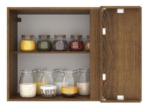 Armário Aéreo De Canto Madesa Agata 1 Porta Rustic/branco