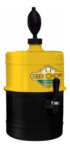  Chopeira Portátil Gelo 5.1lt Amarela/preta Beer Chopp    