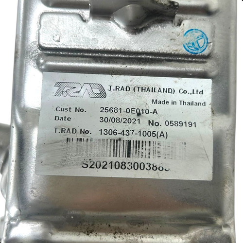 Radiador Resfriador Valvula Egr Hilux 2.8 2016 A 2022
