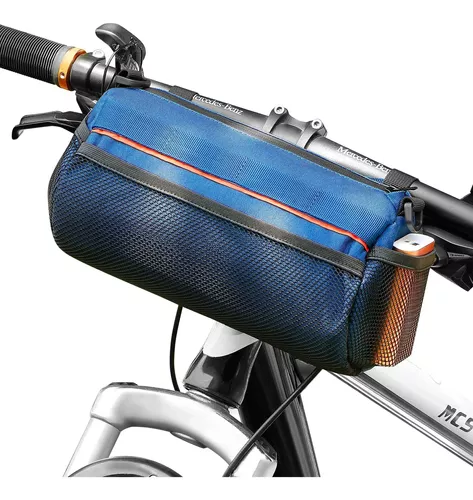 OBOVA Bolsa de manillar de bicicleta 3.3L 8 bolsillos impermeable para  bicicletas con cubierta de lluvia, correa de hombro, bolsa para manillar de